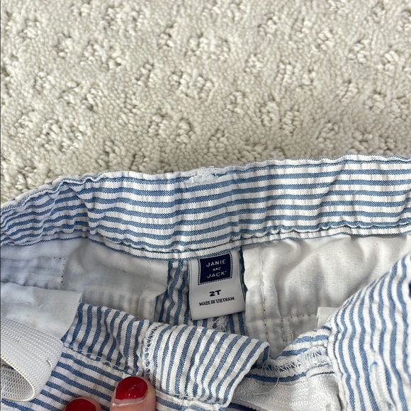Janie and Jack Nautical Kids Outfit Bundle- Navy, Blue, Striped - Picture 2 of 7